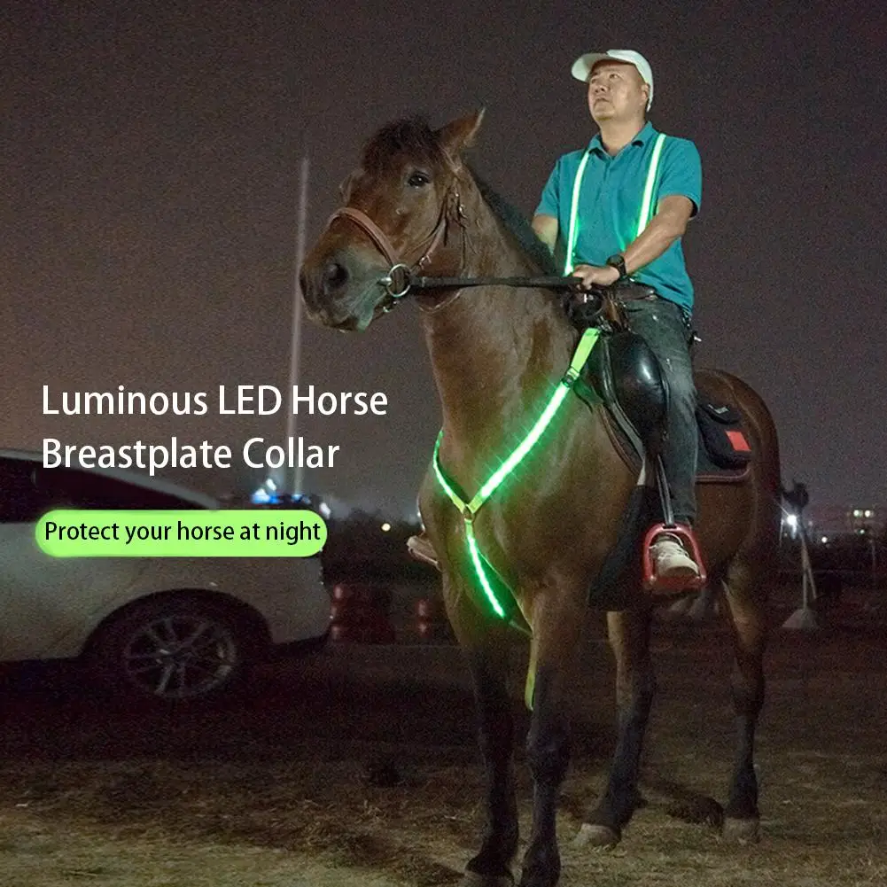 Перезаряжаемый через USB регулируемый светодиодный нагрудник для лошадей лучшая