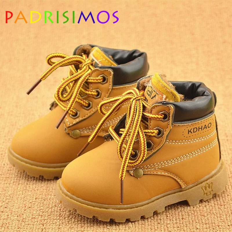 

PADRISIMOS 2021 Winter Children's Boots Girls Boys Plush Martin Boots Casual Warm Ankle Shoes Kids Sneakers Baby Snow Boots TXC