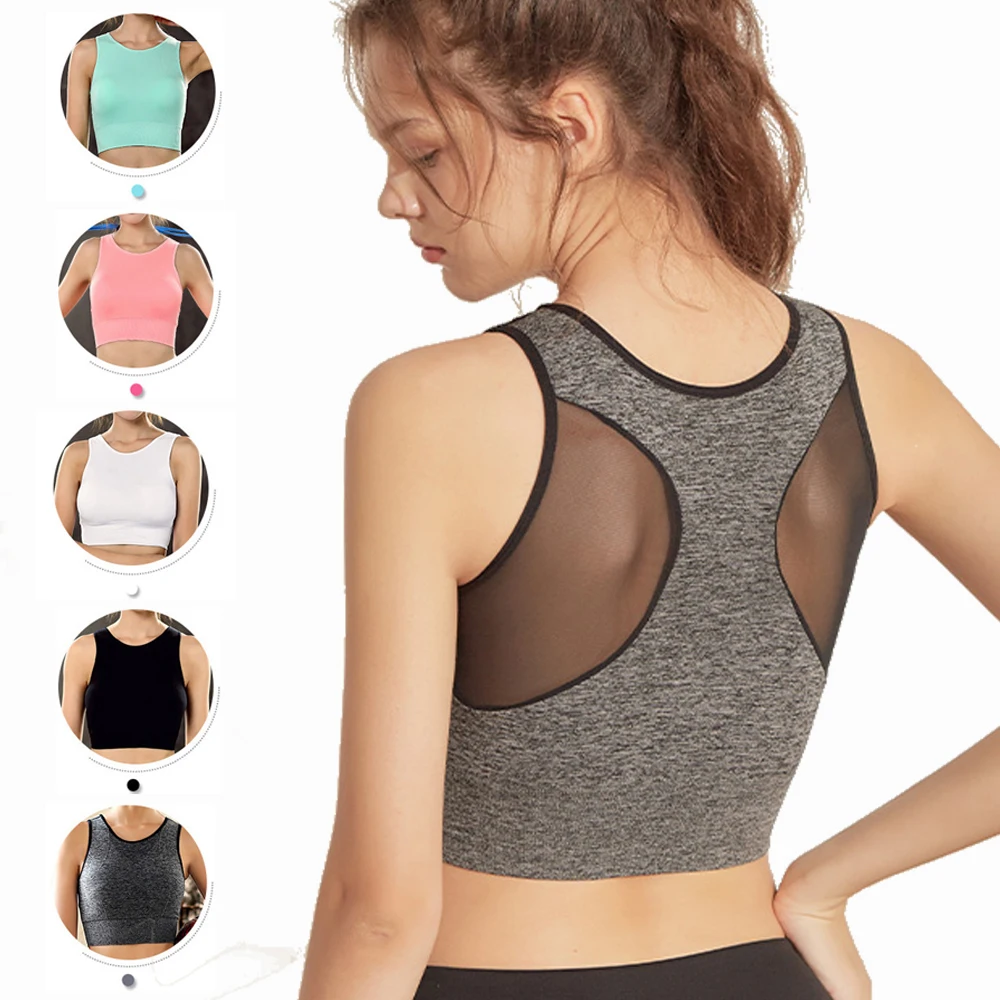 

Женский спортивный бюстгальтер, сексуальный сетчатый бюстгальтер, спортивный топ с эффектом пуш-ап, женское Бесшовное Спортивное нижнее бе...