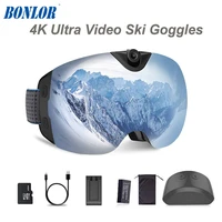 4k ultra video ski sunglass goggles camera with super 1080p 60fps video recording anti fog snowboard uv400 protection lens