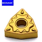 MOSASK 10 шт. WNMG 0804 04 08 12 ZC25 токарный станок с ЧПУ, обработанный вольфрамовый твердый карбид, вставка для обработки нержавеющей стали
