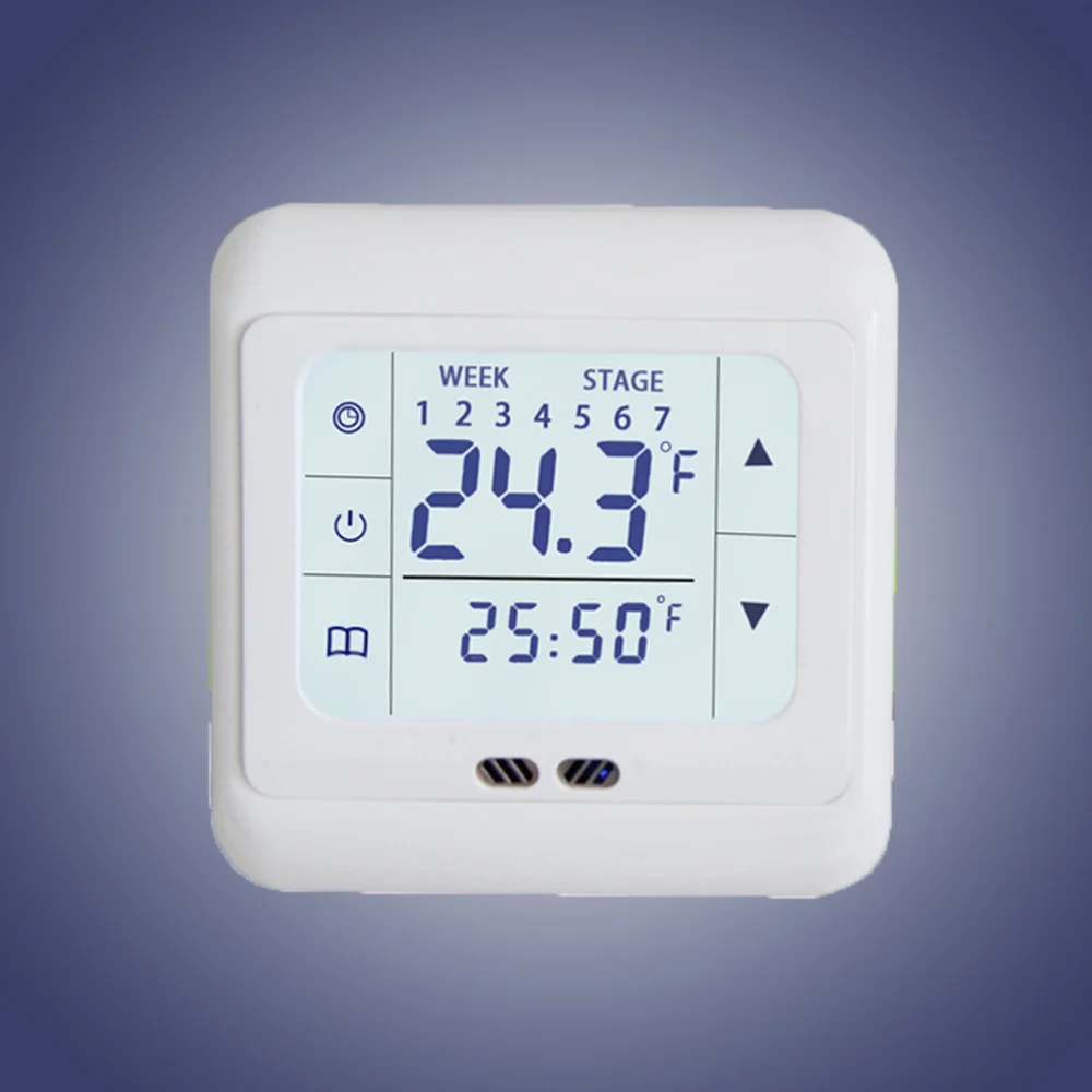 

Programmable Digital Thermoregulator Touch Screen Room Heating Thermostat Underfloor Heating for Warm Floor Electric Heating Sys