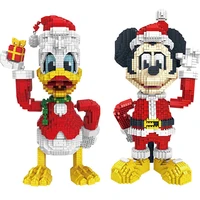 disney donald duck mickey minnie mini block model puzzle toy for childrens birthday gifts