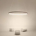 (WECUS) креативный современный светодиодный светильник для дома, для гостиной, спальни, столовой, с белой круглой рамкой, светодиодный ные люстры AC 110 В, 220 В