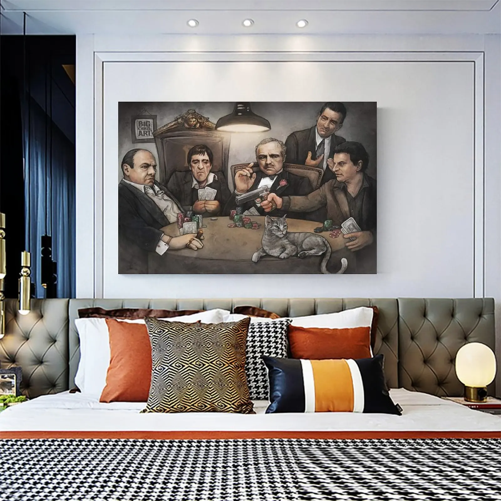 

Gangsters Playing Poker Prints Painting Nordic Decoration Living Room Home Decor