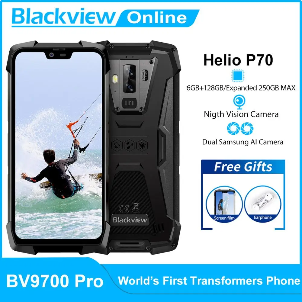 Blackview BV9700 Pro Водонепроницаемый смартфон с восьмиядерным процессором Helio P70 ОЗУ 6 ГБ