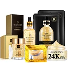 24k золотой коллаген отбеливание веснушек крем выцветает темные круги крем для глаз акне Ниацинамид эссенция корейская косметика набор для ухода за кожей