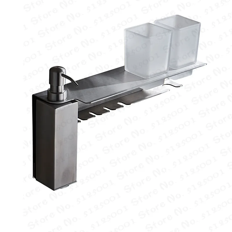 

Дозатор для жидкого мыла 304 из нержавеющей стали высокого качества Многофункциональный Ванная комната аксессуары для хранения телефона де...