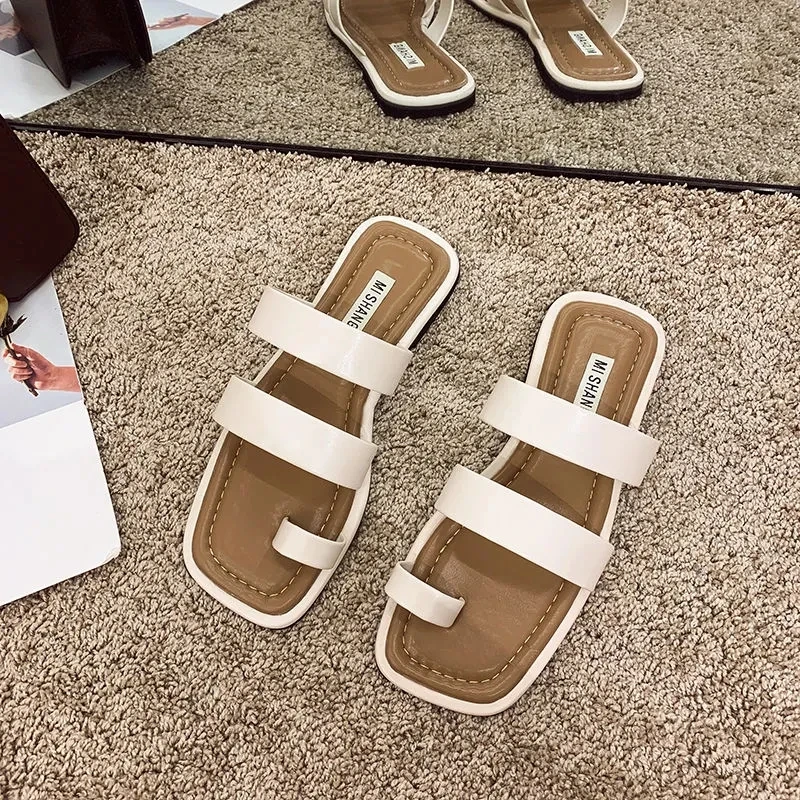 

Women Shoes PU Leather Comfy Platform Flat Sole Ladies Casual Soft Big Toe Foot Correction Sandal Orthopedic Bunion Corrector-C