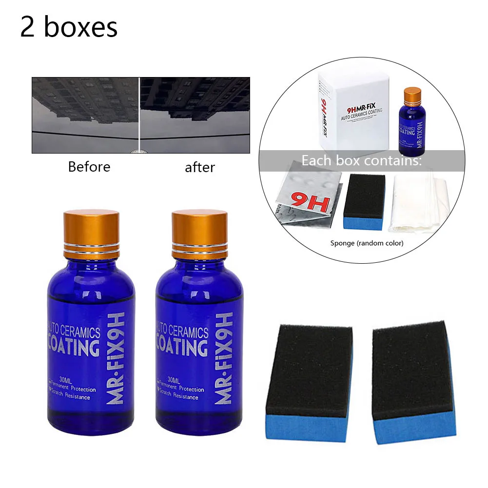 Полироль Керамическая 9 H для автомобиля полисилоксан защиты от царапин