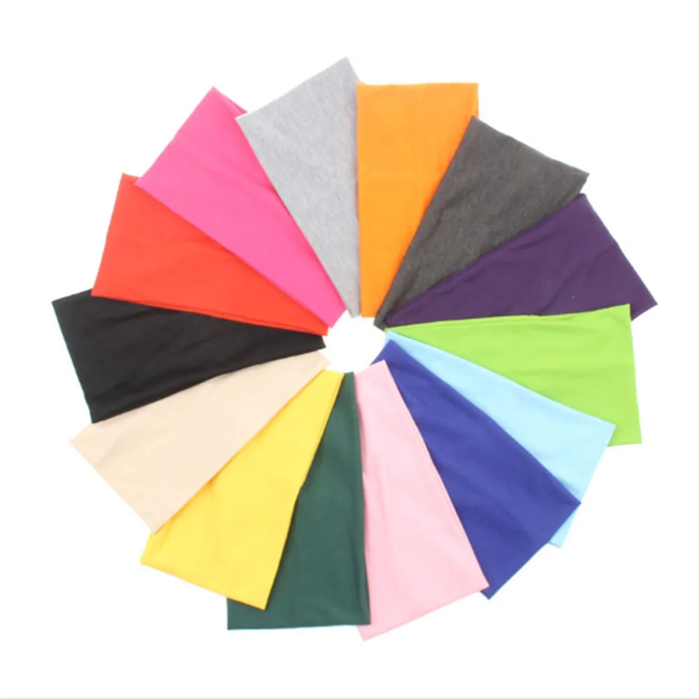 Женская двухслойная хлопковая повязка на голову головной убор Спортивный Тюрбан