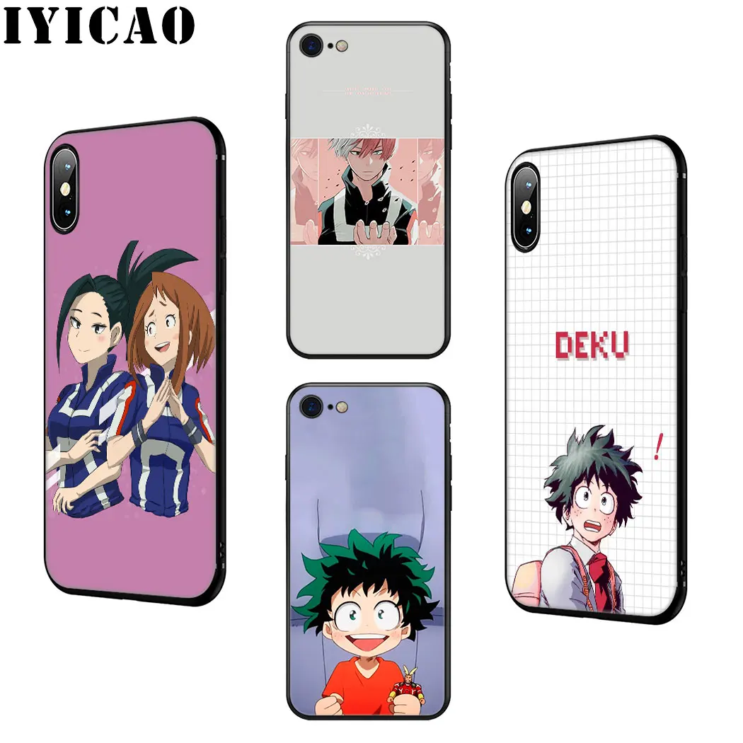 Мягкий силиконовый чехол IYICAO My hero Academy для iPhone 11 Pro Max XR X XS 6 6S 7 8 Plus 5 5S SE |