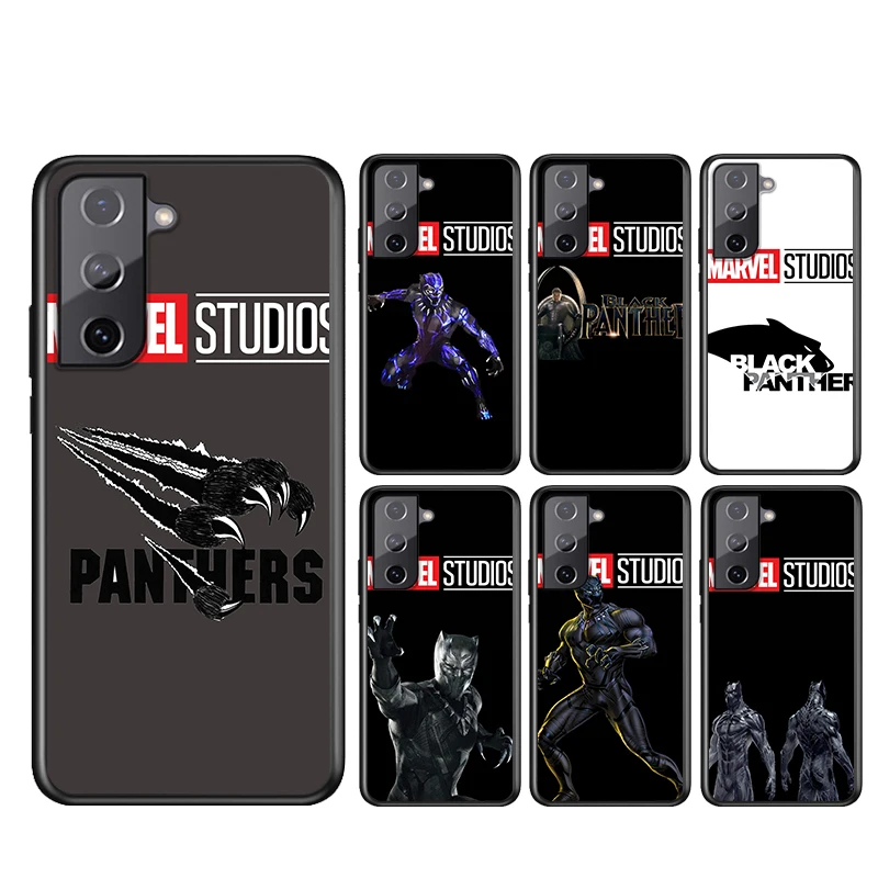 

Marvel superhero panther For Samsung Galaxy S21 S20 FE Ultra Lite S10e S10 S9 S8 S7 S6 Plus Edge 5G Black Soft Phone Case