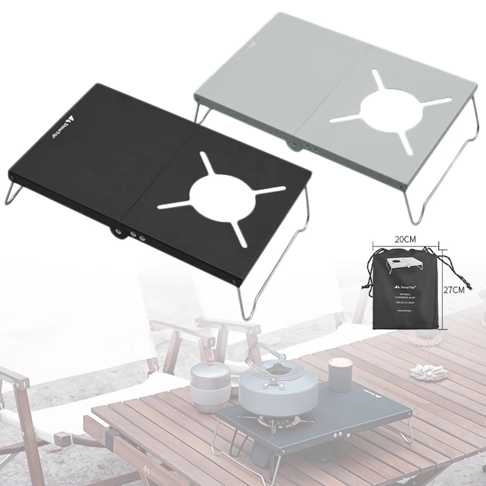 

Outdoor Camping Table Heat Shield Gas Stove Stand Foldable Camping Stove Table For SOTO ST-310/ST330/CB-JCB/TRB250 Stoves