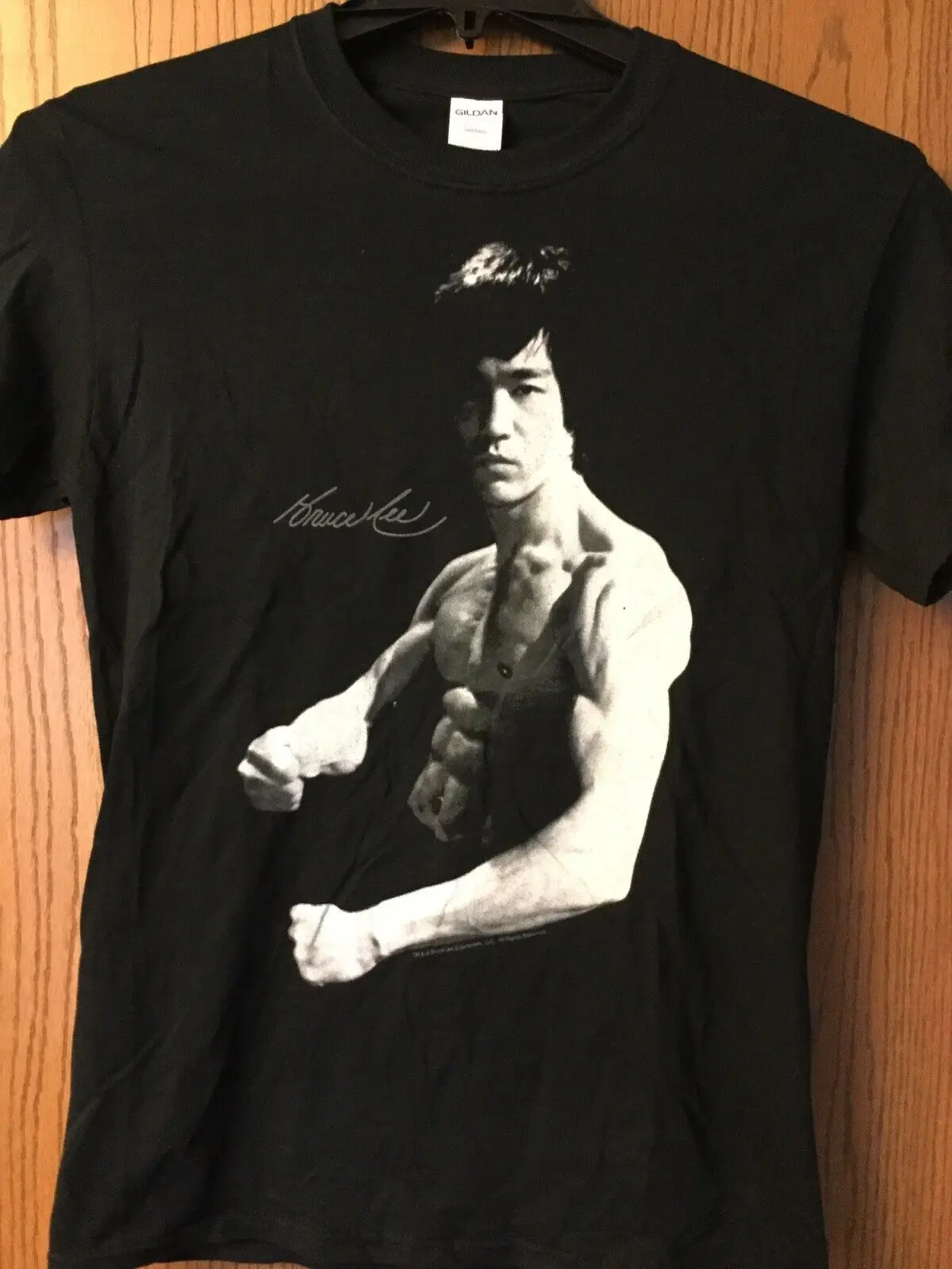 Черная Облегающая рубашка с Брюсом Ли | Мужская одежда