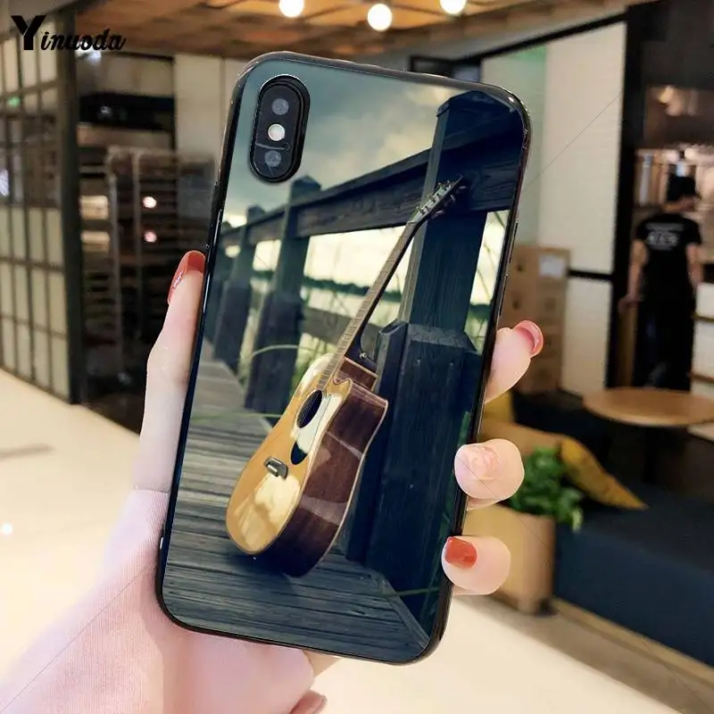 Популярная гитара Yinuoda красочный милый чехол для телефона Apple iPhone 8 7 6 6S Plus X XS MAX 5 5S