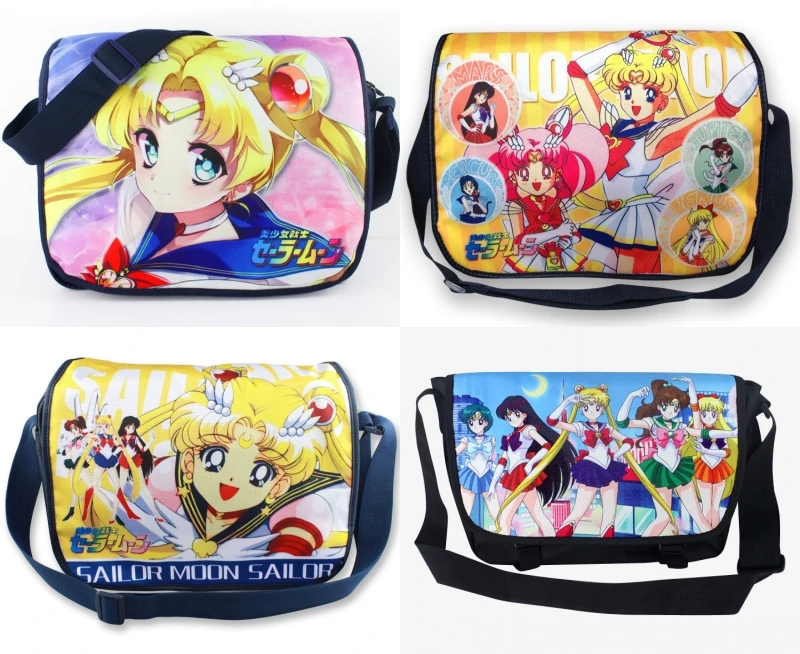 Сумка через плечо с принтом аниме Сейлор Мун Студенческая сумка мессенджер