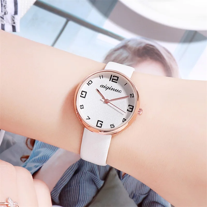

5 Colors Simple Women's Watches Leather Band waterproof Digital Watche Ladies Clock Quartz Gift Horloges Vrouwen Zegarek Damski