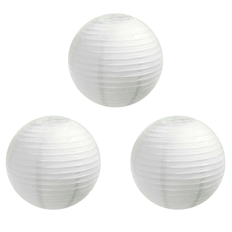 

8" Paper Lantern - White (3 pieces)