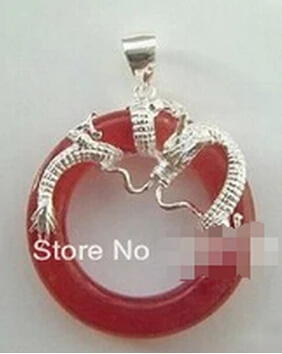 + 828 ювелирный красный нефритовый кулон в виде катушки дракона|Шармы| |