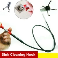 160cmbendable drain clog water sink cleaning hook sewer dredging tool kitchen spring pipe hair remover hair remover kitchen