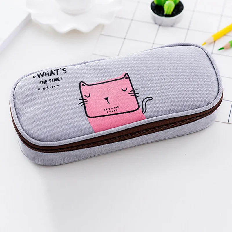 

SQUMIDER Canvas Pencil Case Мультяшные животные