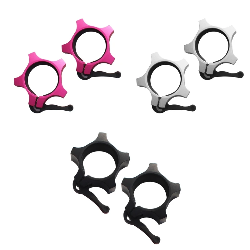 

Barbell Buckle Lock Aluminum Alloy Barbell Collar Clamp Weightlifting Bar Buckle