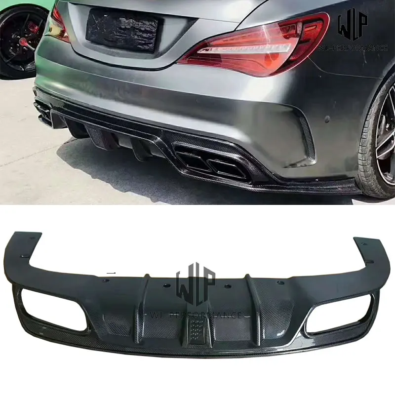 W117 CLA200 CLA45 высококачественный задний диффузор из углеродного волокна со
