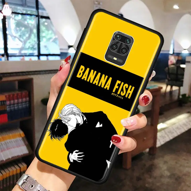 Phone Case for Xiaomi Redmi Note 10 Pro Max India 5G K40 Plus 9 9s 8T 8 Pro 7 8A 9A 9C 9T 9i 9 Black Cover Banana Fish Anime