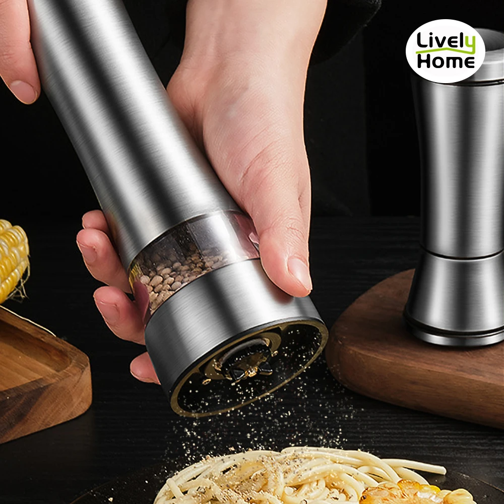 

Salt and Pepper Grinder Stainless Steel Spice Pepper Mill Grinders Spice Jar Containers Bottle Kitchen Cooking Tools