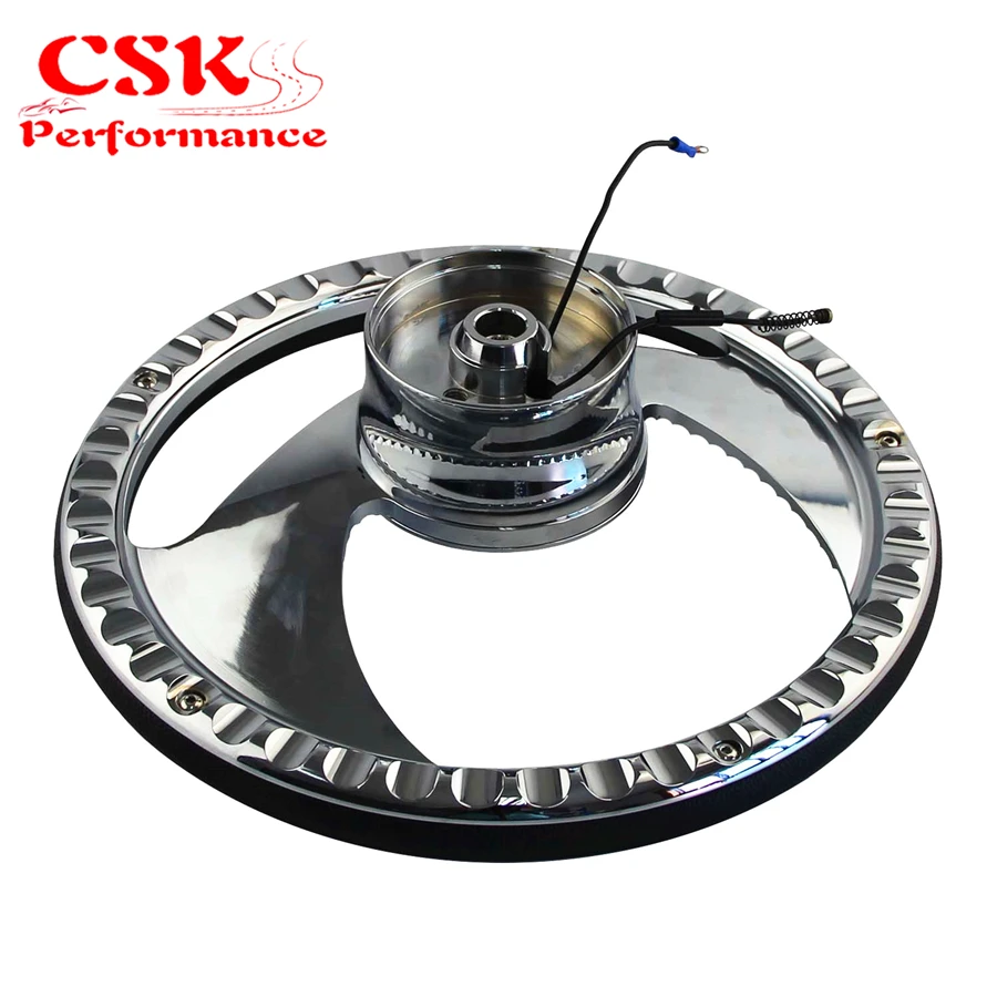 9 болтовое алюминиевое полуобмоточное рулевое колесо 14 дюймов + кнопка гудок и