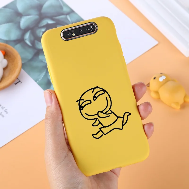 Yello ТПУ чехол для samsung Galaxy A80 силиконовый милый для samsung задняя крышка A 80 A805F A50 A70 A10 A20 A10S A40 протектор черный