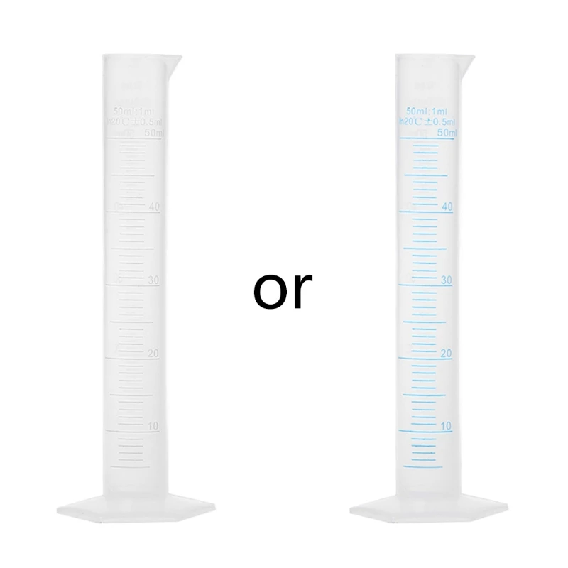 

50 мл измерительный цилиндр лабораторный тест градуированная жидкость пробная трубка банка инструмент новый