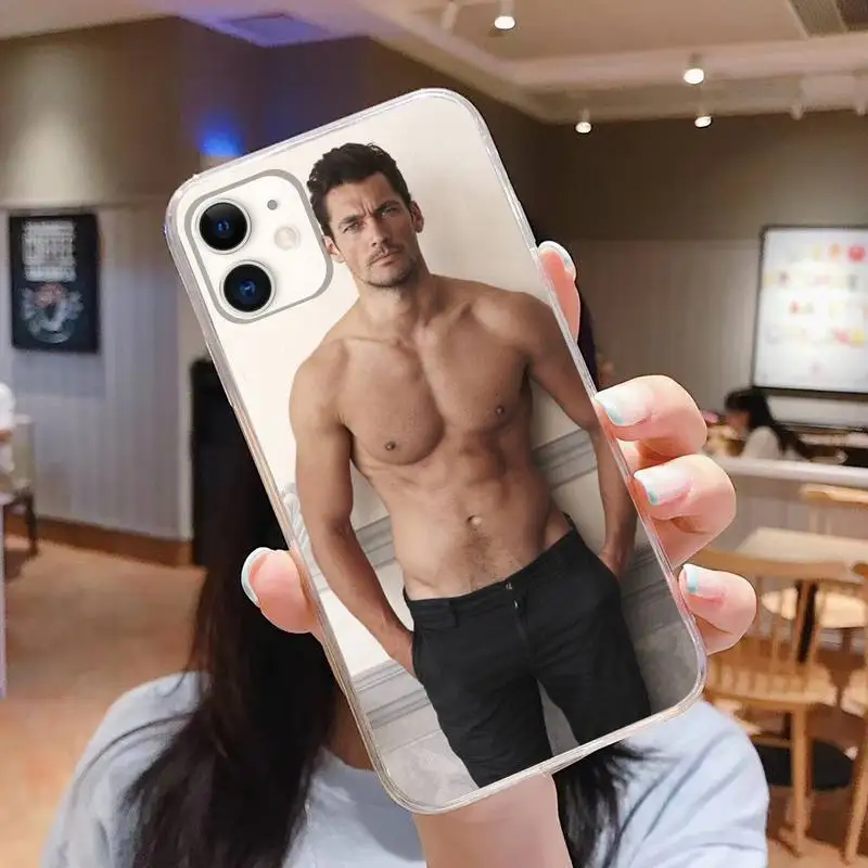 

Sexy fitness man Phone Case For iphone 5s 6 7 8 11 12 plus xsmax xr pro mini se Transparent Cover Fundas Coque