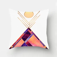 modern geometric printed super pillowcase sun polygon pattern creative home office decoration cushion cover45x45cm