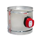 Электрический привод воздуха 220 В, 24 В, 12 В, 1 нм, Демпферная заслонка, клапан из нержавеющей стали с моторизованным демпфером, 60-200 мм