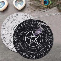 wooden divination board with the diameter of 25 cm energy chakra wobble plate black and white seven star array wooden carving
