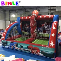 Pvc Inflatable Sports Games Carnival First Down Football Toss Game american soccer throwing Field Goal Challenge For sale