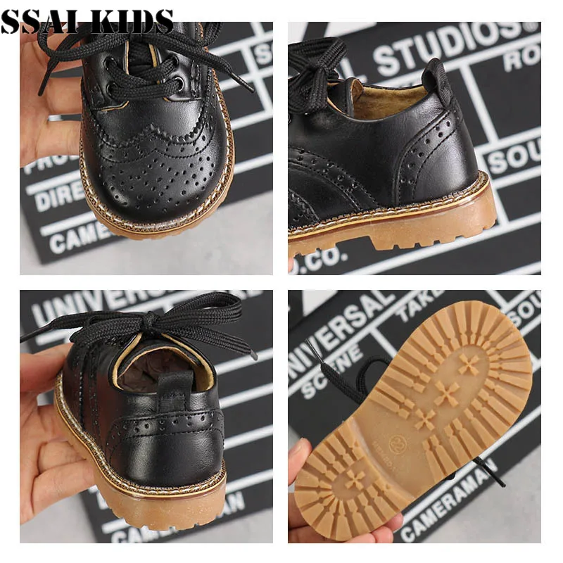 

SSAI KIDS 2020 spring autumn new children's genuine leather shoes boys and girls single shoes baby dress shoes kids sneakers