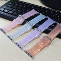 shimmering powder band for apple watch series 6 5 4 3 2 1 se silicone watch band 38 42mm for iwatch buckle strap 40 44mm
