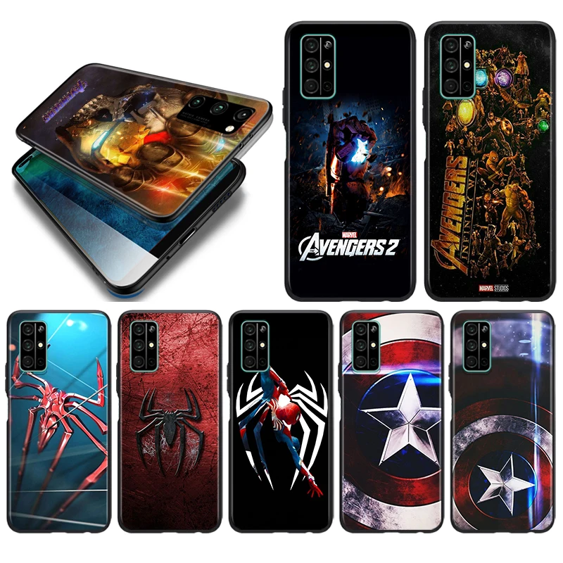 

Marvel Avengers Infinity Gauntlet Logo For Huawei Honor 10i 10 9C 9A RU 9X 9N 9S 9 Pro Lite Play 3E V9 Black Silicone Phone Case