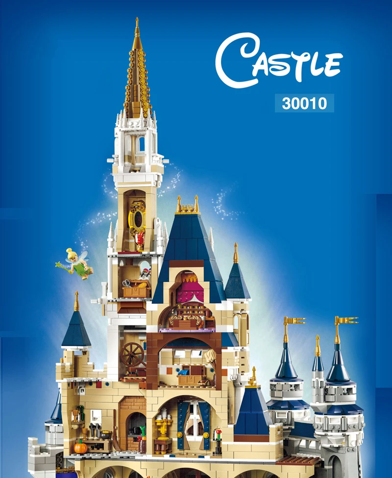Совместимость с Lego взрослых высокой сложности Диснейленда модель замка