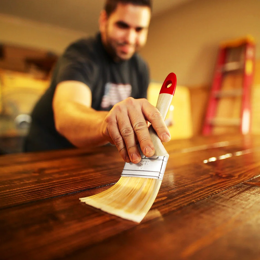 

Supvox 10pcs Paint Brushes Wood Stain Brushes Household Wall Paint Brushes with 5 Sizes for Furniture Wallpaper Fe