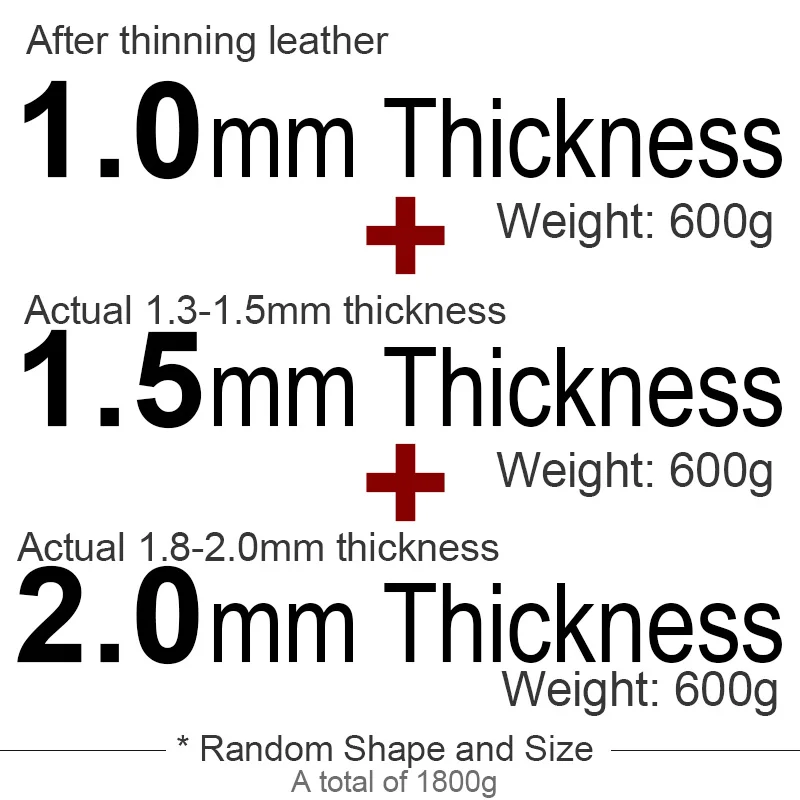 3 Thick total 1800g Дешевые дефекты неправильные, настоящий растительного дубления кожаный материал для начинающих практики использования, кожевенное ремесло любителей воловьей кожи DIY 1-2,0 мм - Цвет: 3 Thick total 1800g