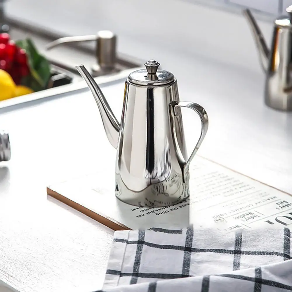 

Kitchen Gadget 260/360/500ml Organizer Oil Can Pots Barbecue Water Vinegar Honey Dispenser Cruet Drip-free Container Storage Pot