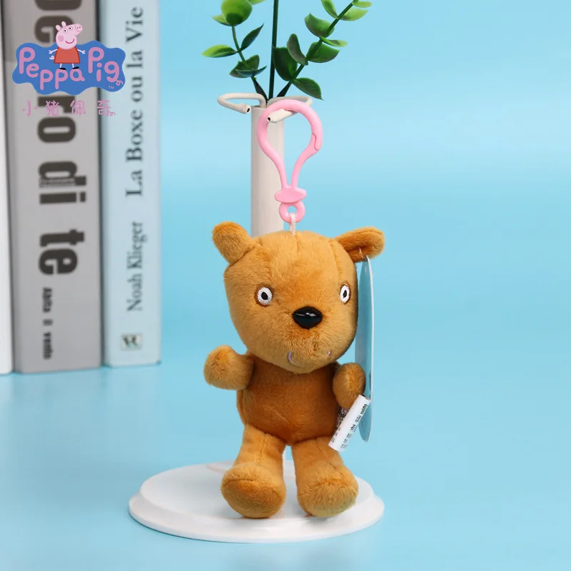 Teddy Bear 13 см оригинальная Свинка Пеппа Семья Друзья плюшевая подвеска Украшение мягкая игрушка Susy овечка Педро пони Зои Зебра животное кукла игрушка подарок - Цвет: Teddy Bear