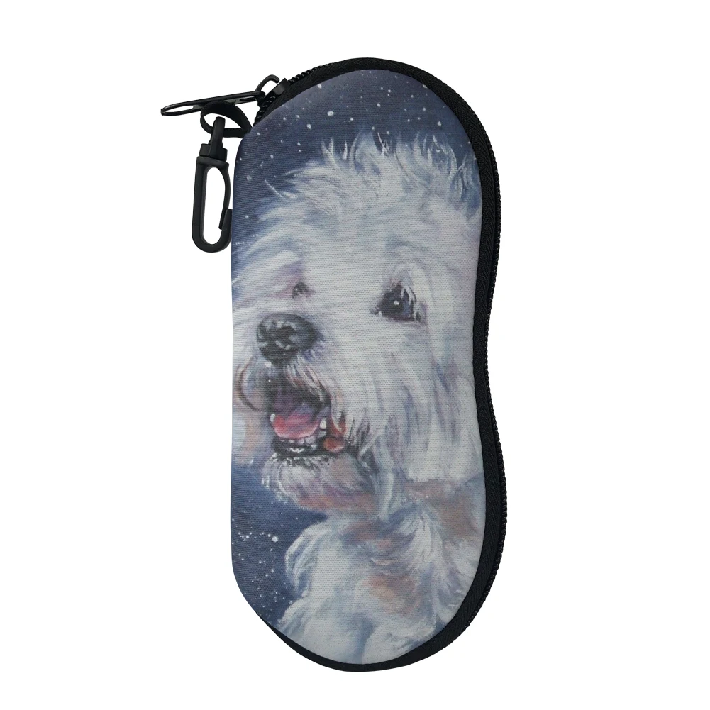 Чехлы для очков Westie с рисунком милых животных собак портативные сумки женщин