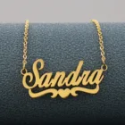 Ожерелье с именем на заказ, женские ожерелья из нержавеющей стали, в форме сердца, романтические подарки, ювелирные изделия, подарки для матери, дочери, лучшей подруги