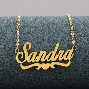 Ожерелье с именем на заказ, женские ожерелья из нержавеющей стали, в форме сердца, романтические подарки, ювелирные изделия, подарки для матери, дочери, лучшей подруги