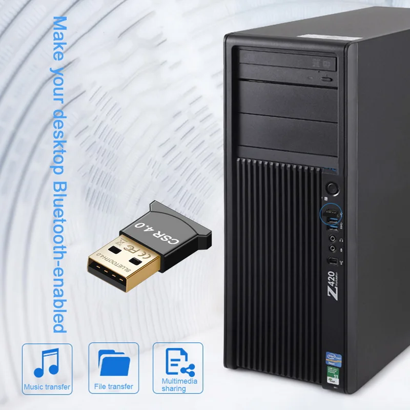 Новое поступление USB Bluetooth адаптер 4 0 аудио приемник CSR4.0 поддерживает win8/10 |